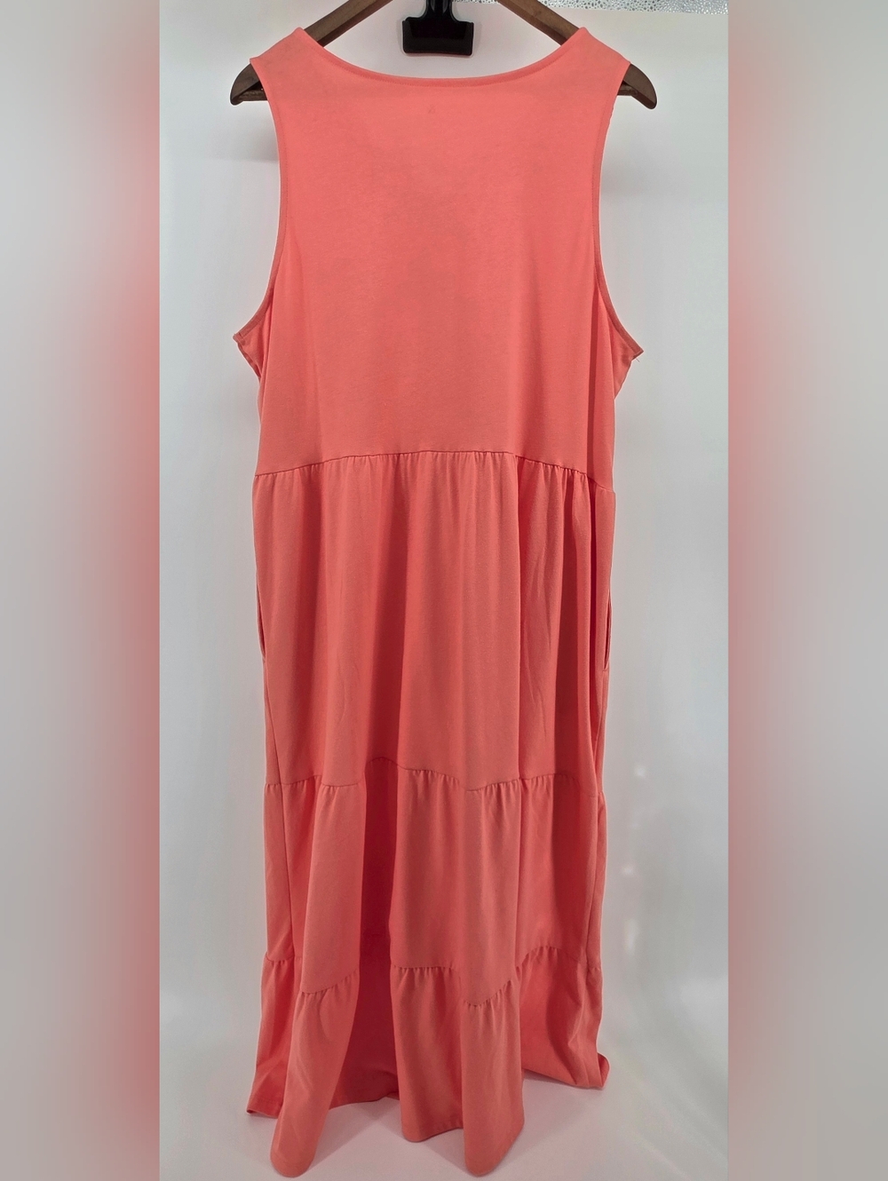 Croft & Barrow Coral Embroidered Tiered Boho Cottagecore Casual Dress - Size XXL - Picture 10 of 15